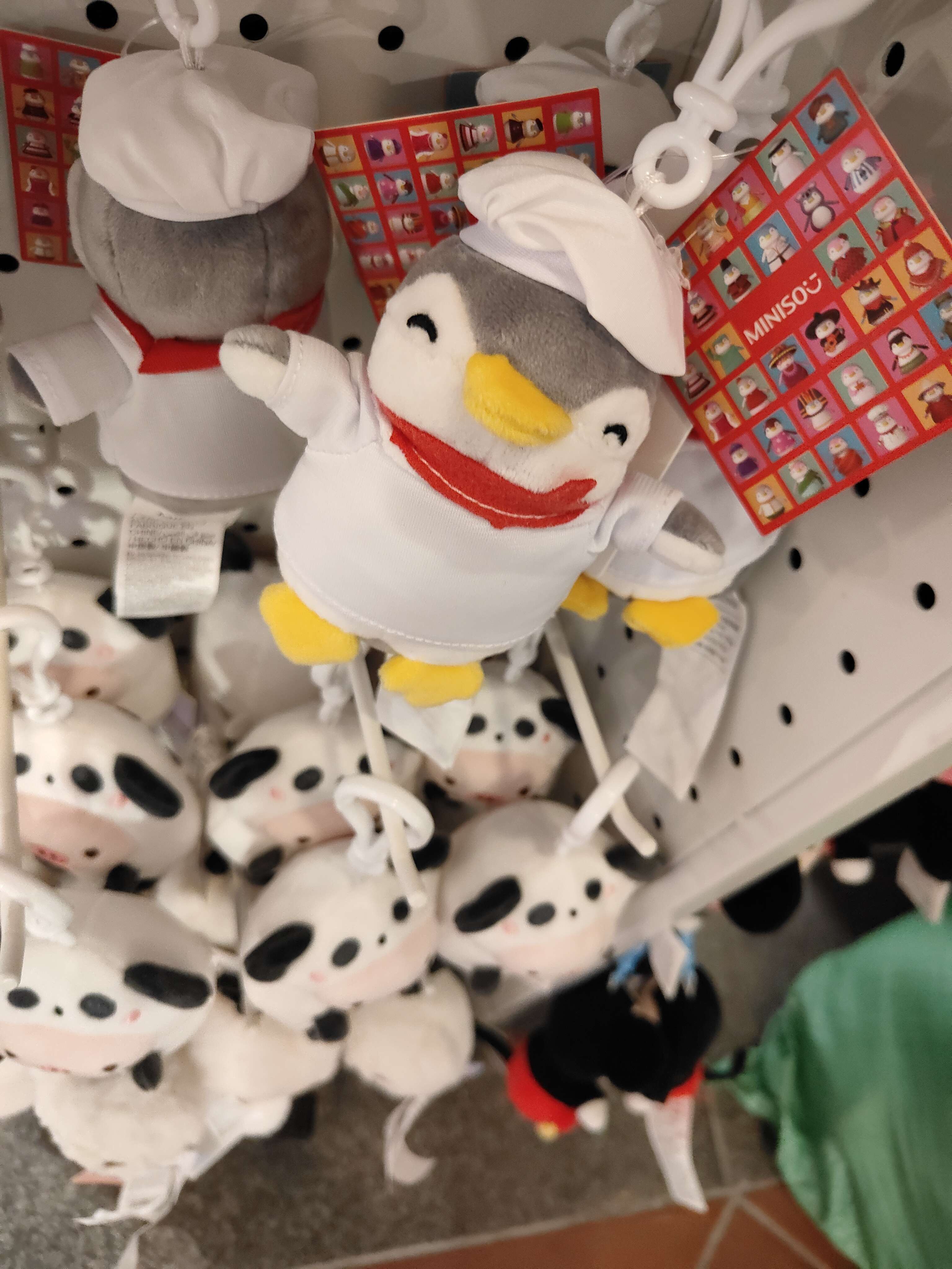 Penguin plushie in chef hat